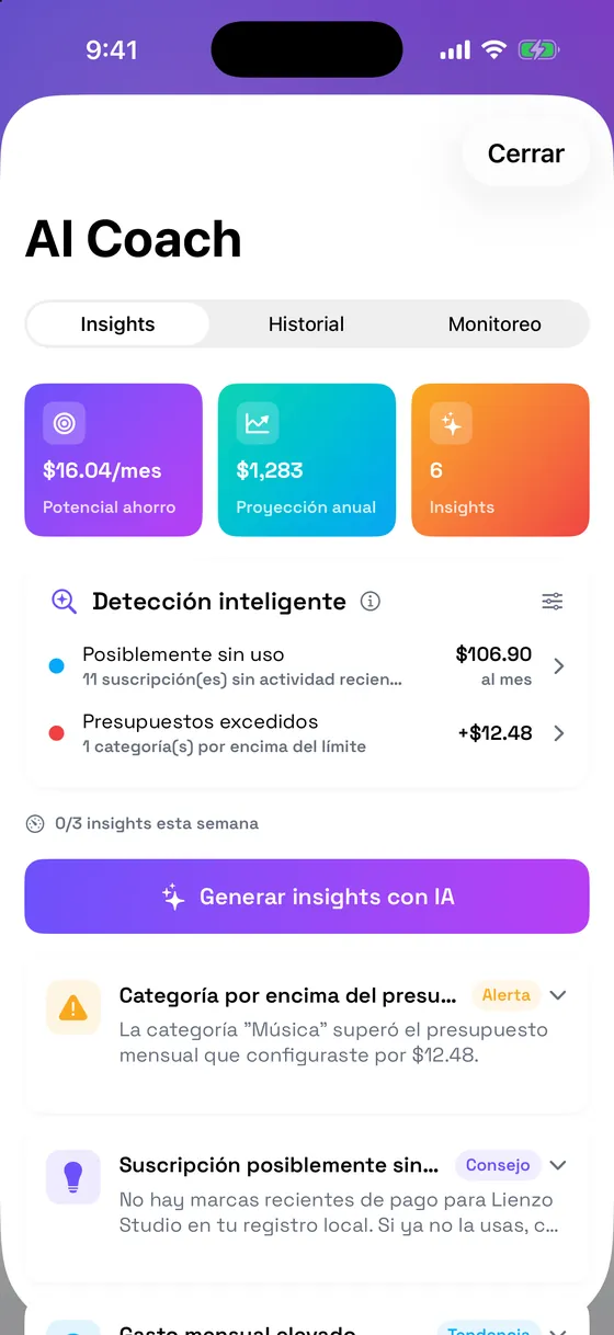 El coach de IA con recomendaciones de ahorro personalizadas